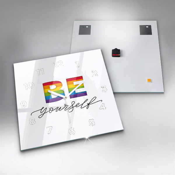 Reloj cuadrado Inscripción sé tú mismo