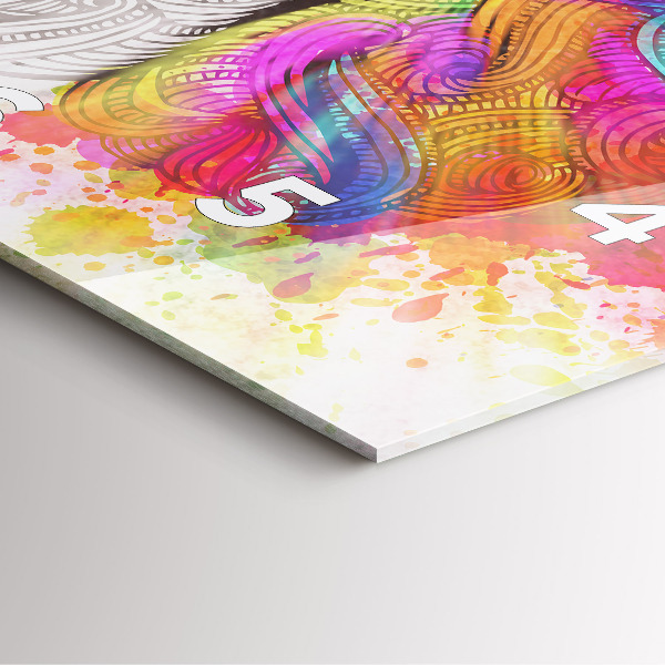 Reloj de pared cuadrado Cerebro abstracto