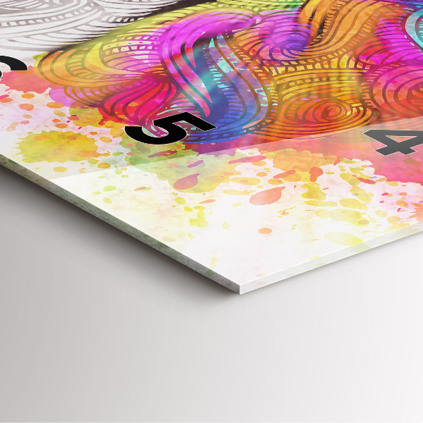 Reloj de pared cuadrado Cerebro abstracto