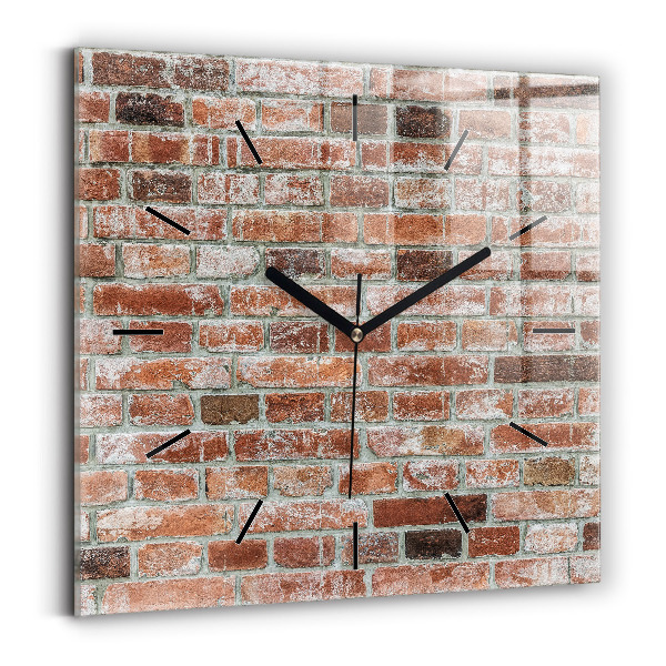 Reloj de pared cuadrado Pared de ladrillos