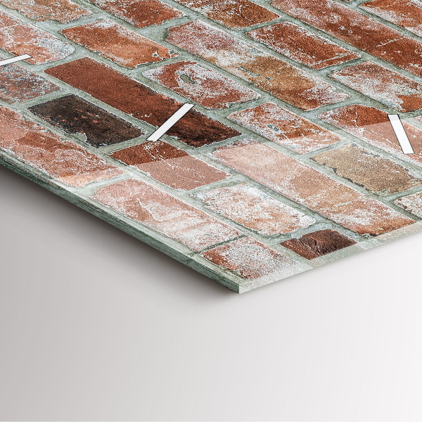 Reloj de pared cuadrado Pared de ladrillos