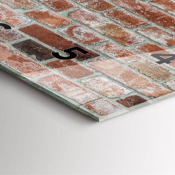 Reloj de pared cuadrado Pared de ladrillos