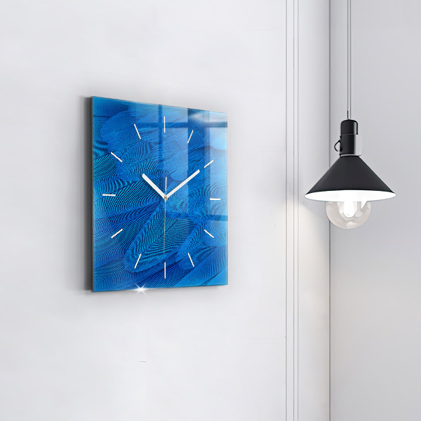 Reloj de pared cuadrado Pluma de ave