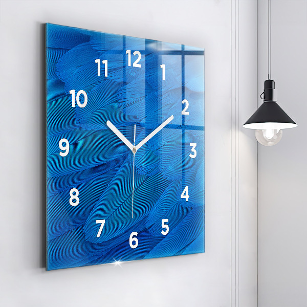 Reloj de pared cuadrado Pluma de ave