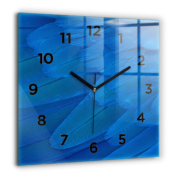 Reloj de pared cuadrado Pluma de ave