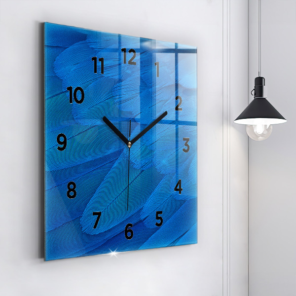 Reloj de pared cuadrado Pluma de ave