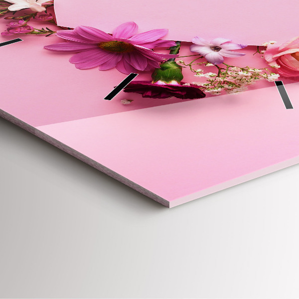 Reloj cuadrado Corazón de flores