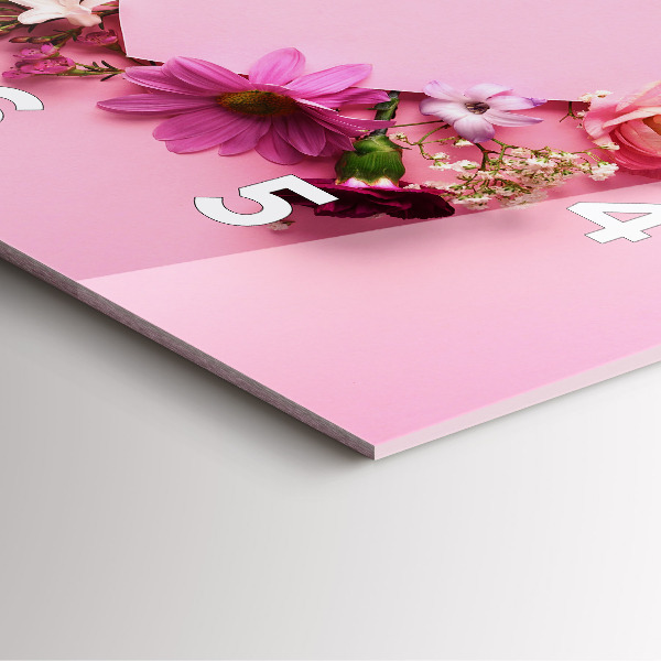 Reloj cuadrado Corazón de flores