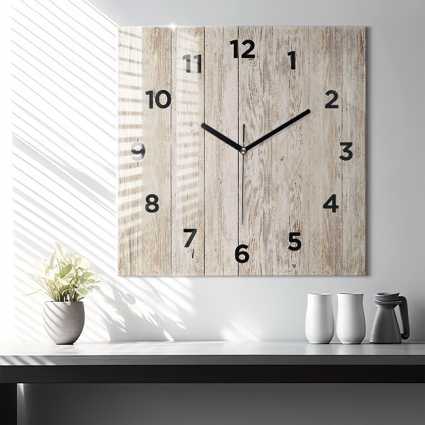 Reloj cuadrado Paneles de madera