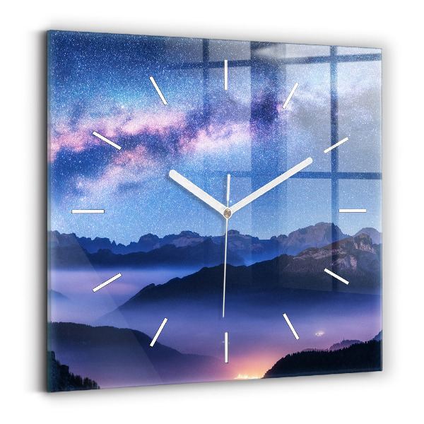 Reloj de pared cuadrado Vía láctea