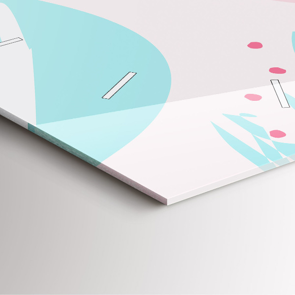 Reloj de pared cuadrado Abstracción pastel