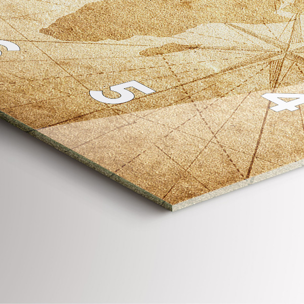 Reloj cuadrado Mapamundi vintage