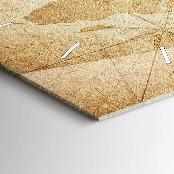 Reloj cuadrado Mapamundi vintage