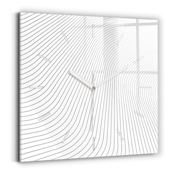 Reloj de pared cuadrado Líneas abstractas