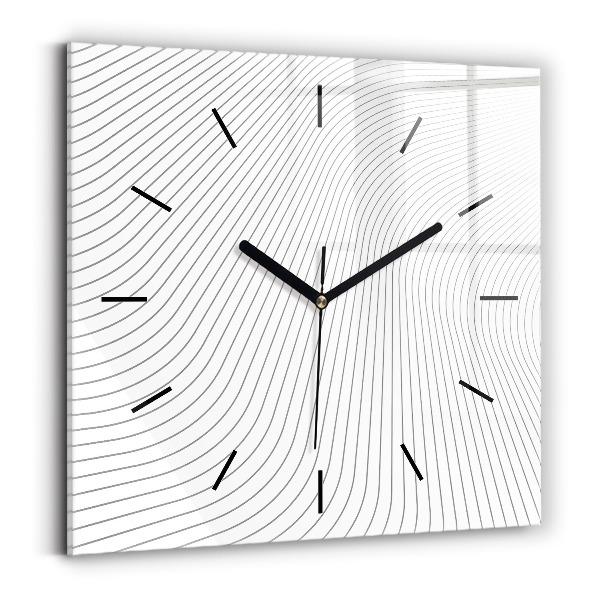 Reloj de pared cuadrado Líneas abstractas