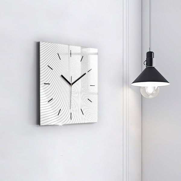 Reloj de pared cuadrado Líneas abstractas