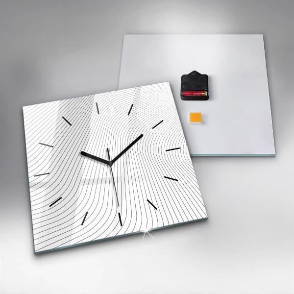 Reloj de pared cuadrado Líneas abstractas