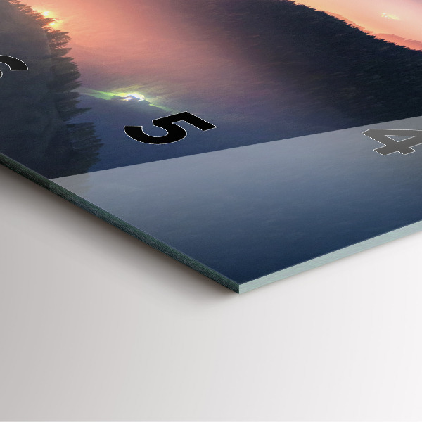 Reloj de pared cuadrado Paisaje de cumbres