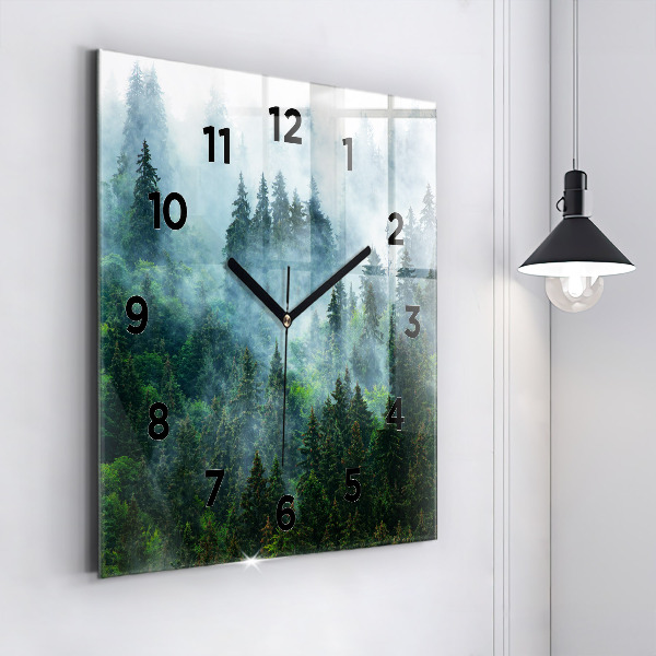 Reloj cuadrado Bosque brumoso
