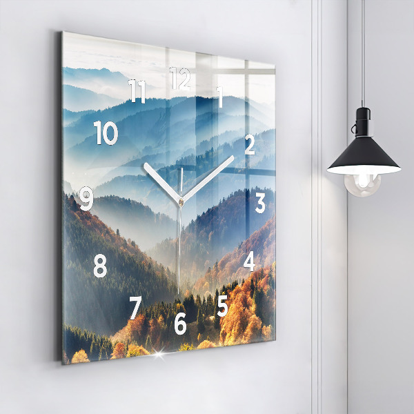 Reloj de pared cuadrado Paisaje de montaña