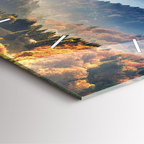 Reloj de pared cuadrado Paisaje de montaña