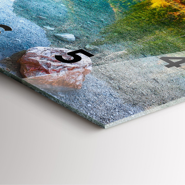 Reloj de pared cuadrado Río montañas Paisaje