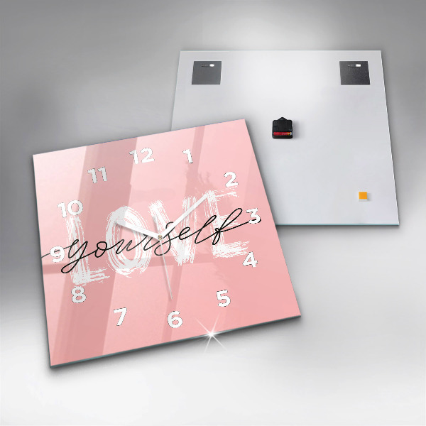Reloj cuadrado Inscripción Love yourself
