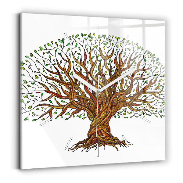 Reloj de pared cuadrado Raíces de árbol