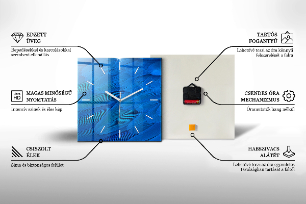 Reloj de pared cuadrado Inscripción Sé tú mismo