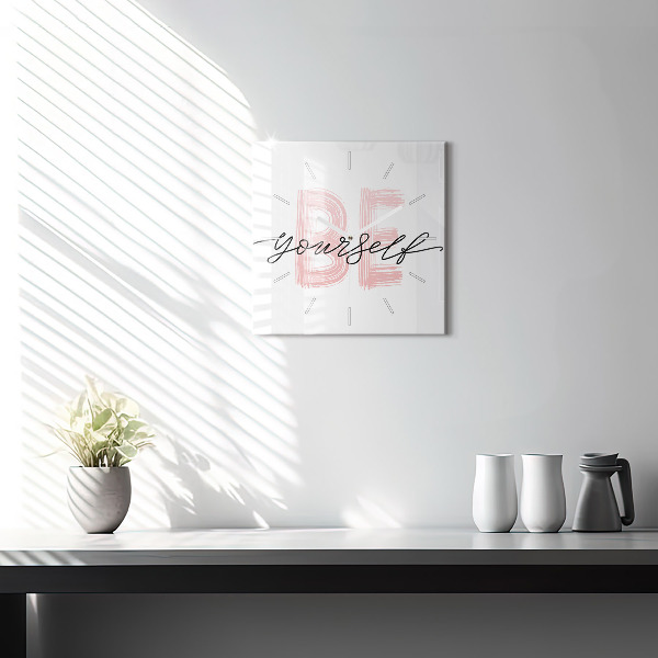 Reloj de pared cuadrado Inscripción Sé tú mismo