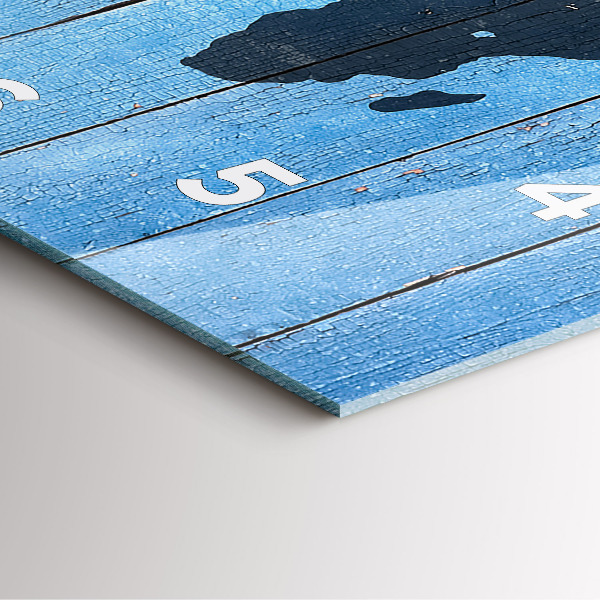 Reloj cuadrado Tablero mapamundi