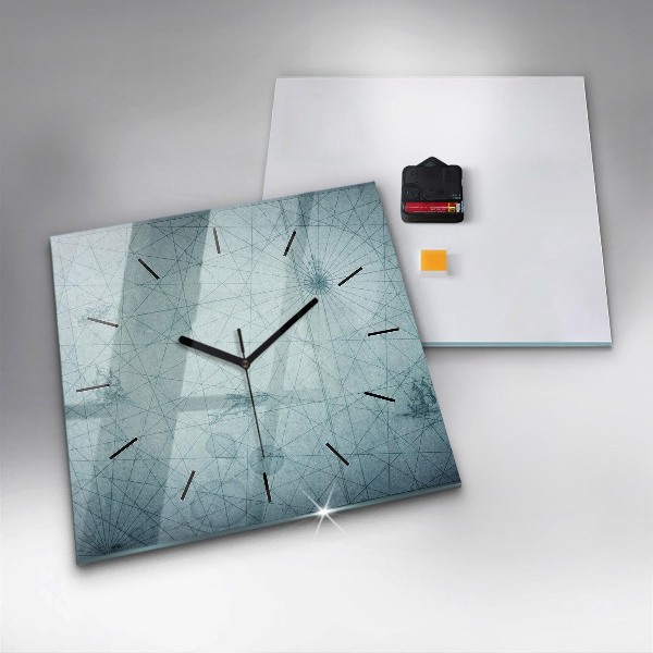 Reloj cuadrado Mapa vintage