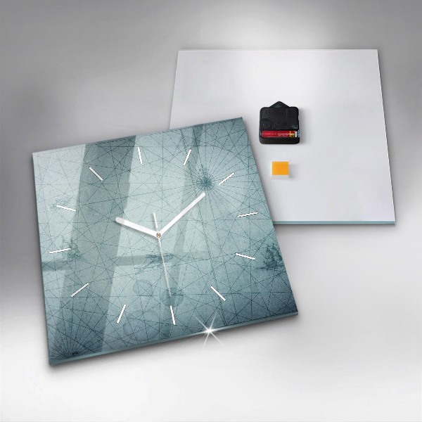 Reloj cuadrado Mapa vintage