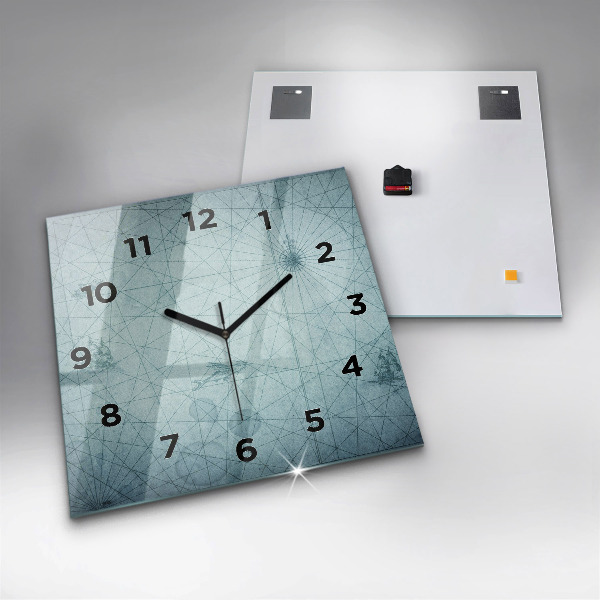 Reloj cuadrado Mapa vintage