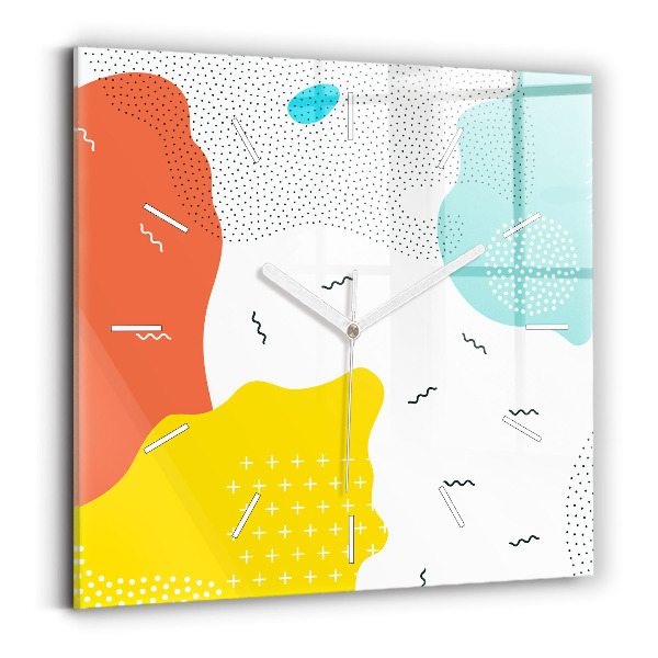 Reloj cuadrado POP abstracto
