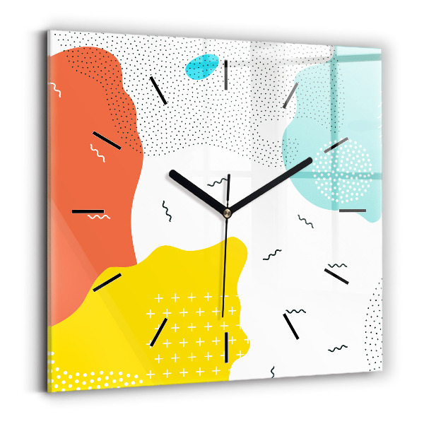 Reloj cuadrado POP abstracto
