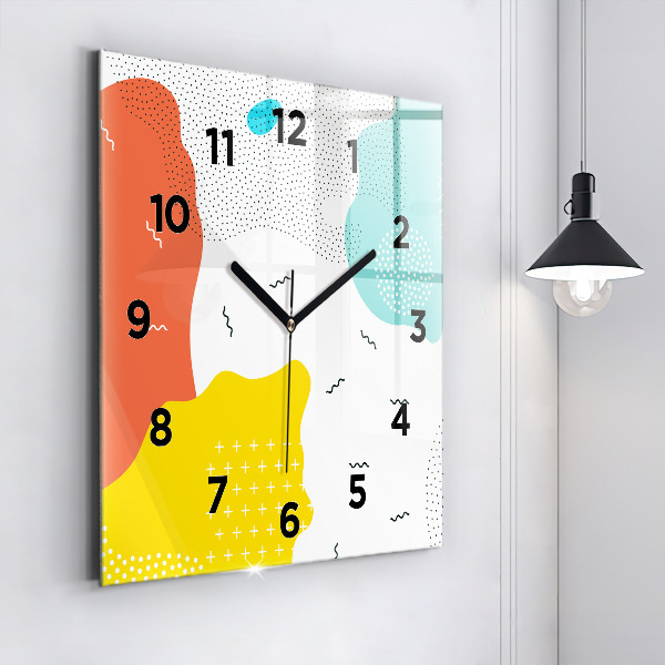 Reloj cuadrado POP abstracto