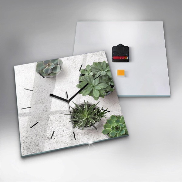Reloj cuadrado Plantas decorativas