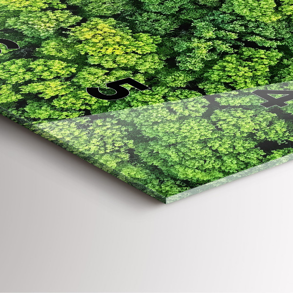 Reloj de pared cuadrado Bosque a vista de pájaro