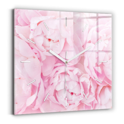 Reloj de pared cuadrado Flores en flor