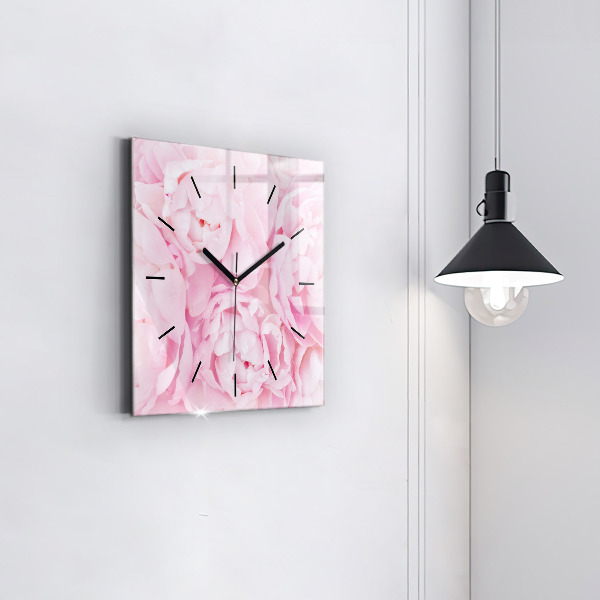 Reloj de pared cuadrado Flores en flor