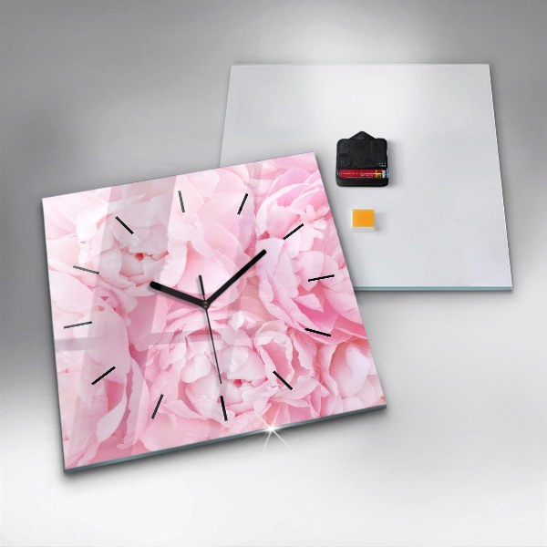 Reloj de pared cuadrado Flores en flor