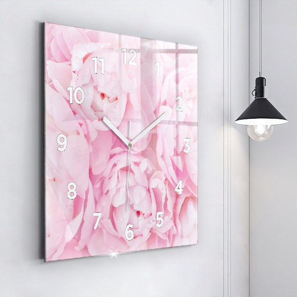 Reloj de pared cuadrado Flores en flor