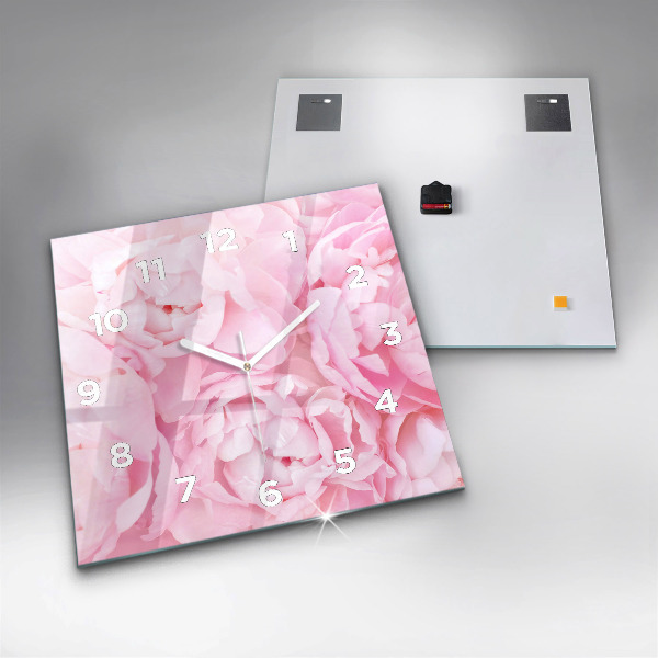 Reloj de pared cuadrado Flores en flor