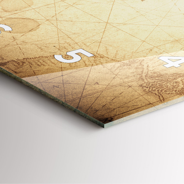 Reloj cuadrado Viejo mapa del mundo