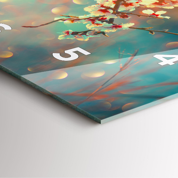 Reloj de pared cuadrado Flores de primavera