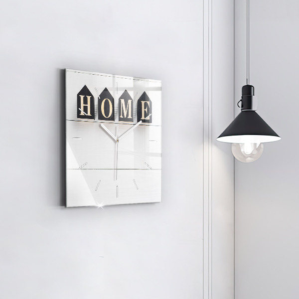 Reloj cuadrado Inscripción de una casa