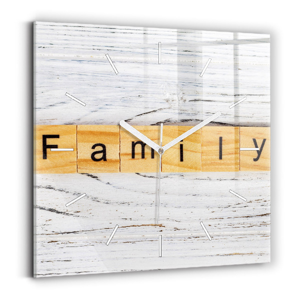 Reloj de pared cuadrado Familia
