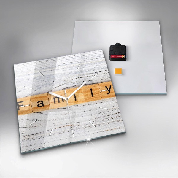 Reloj de pared cuadrado Familia