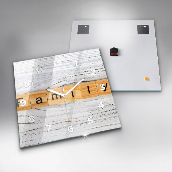 Reloj de pared cuadrado Familia